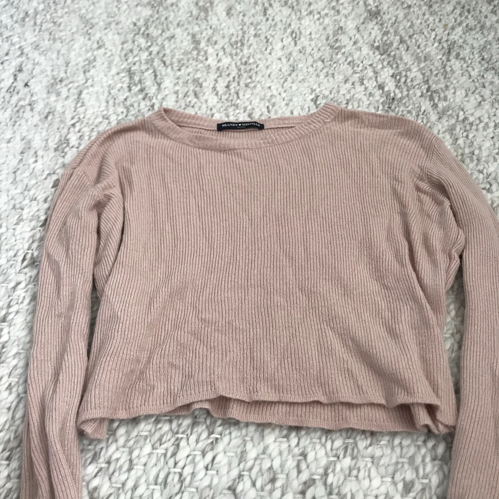 Brandy Melville pink ribbed sweater
